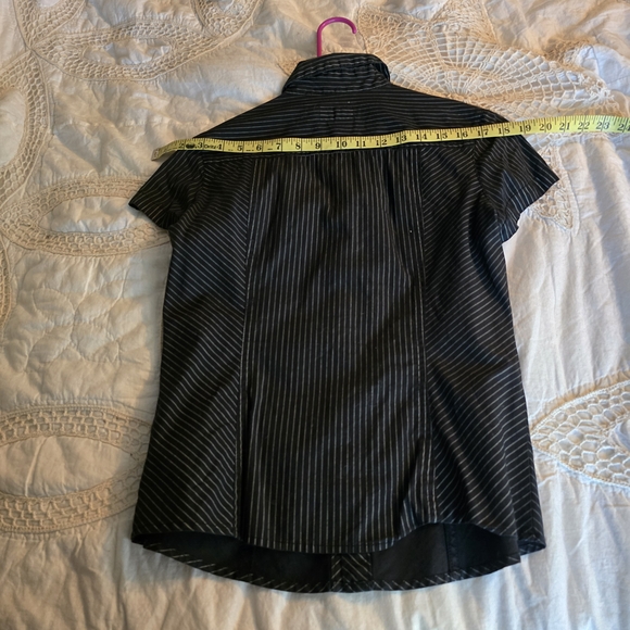 Vintage TRIPP NYC Black Pinstripe Shirt Goth Y2K Eldergoth - Picture 4 of 5